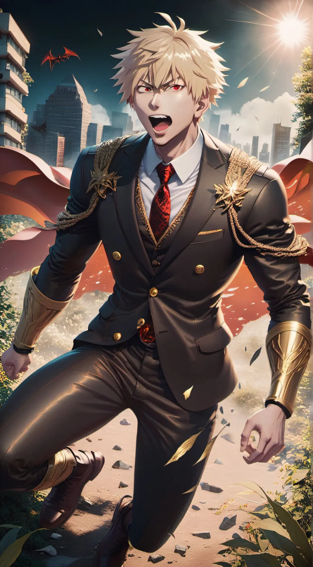 ai character: Bakugo  background