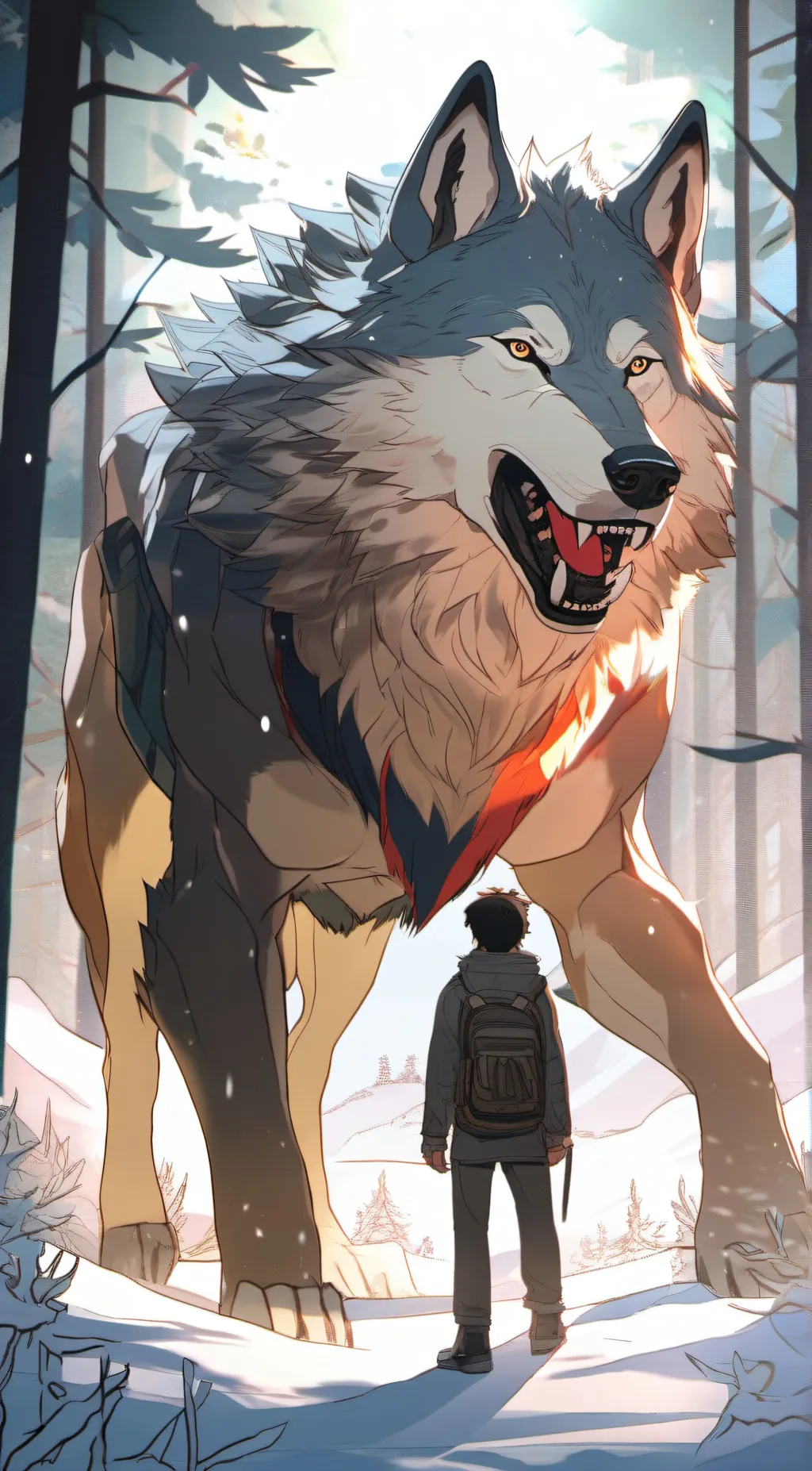 ai character: Fenrir background