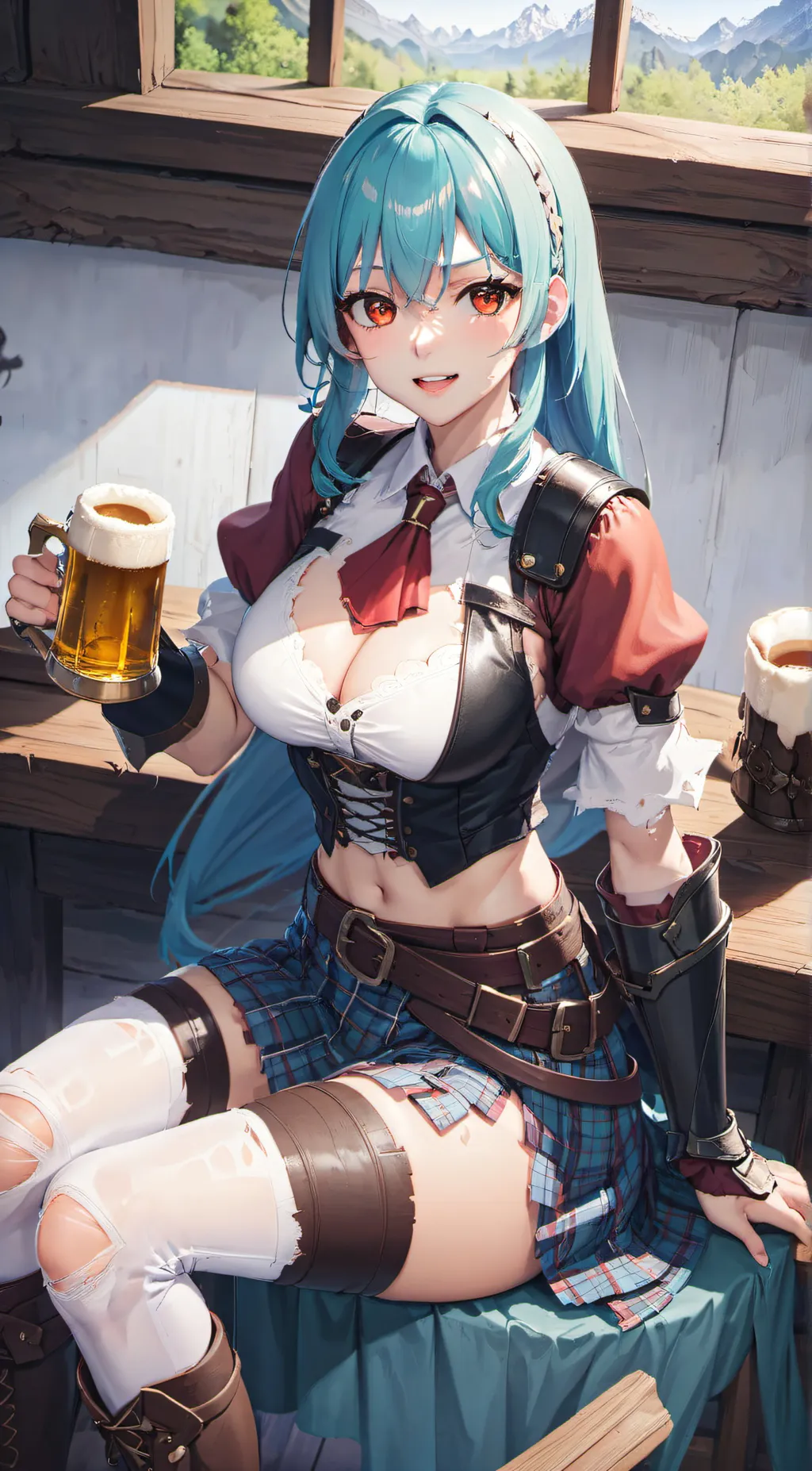 ai character: Elaine Burnheart background