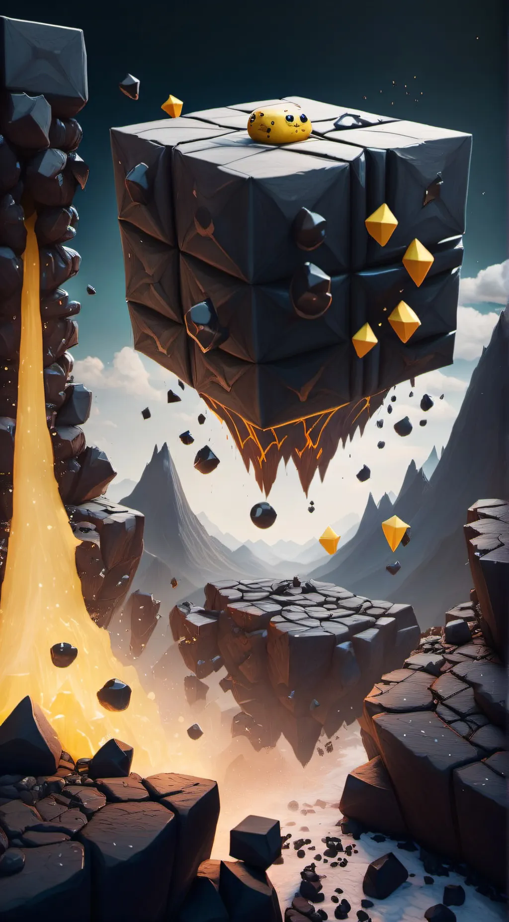 ai character: Geometry Dash. background