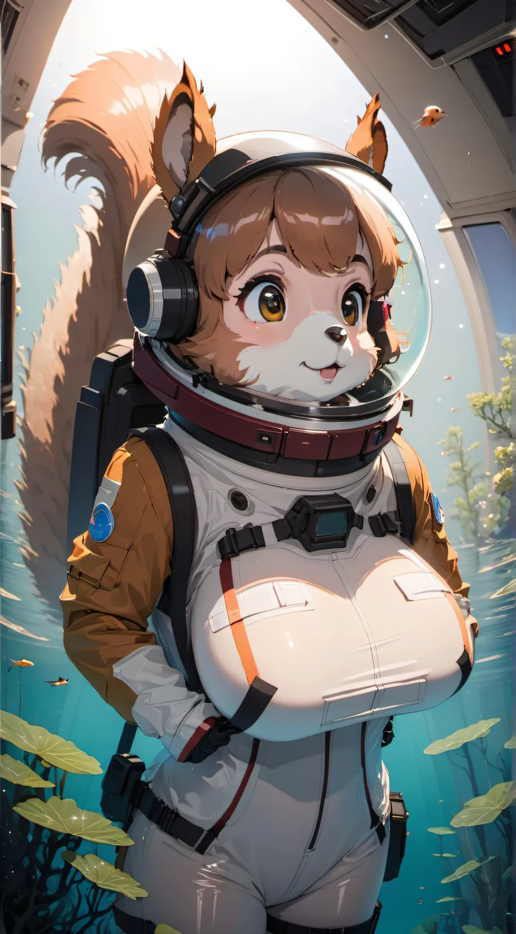 ai character: Sandy Cheeks background