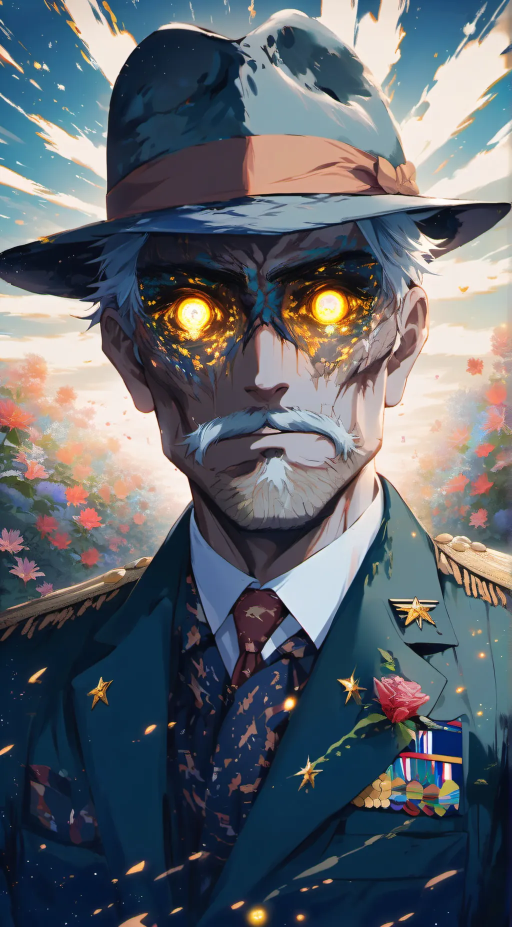 ai character: charque(char quee) background