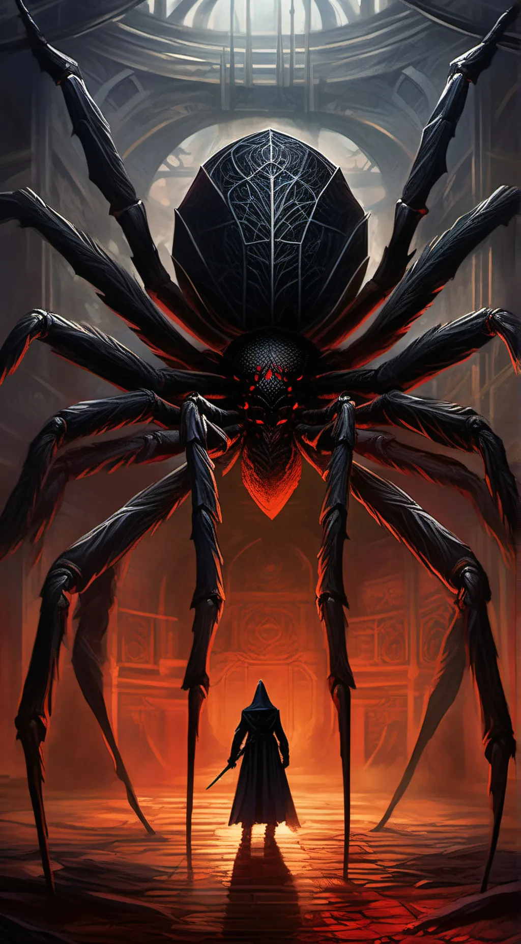 ai character: adine(spiderdenon background