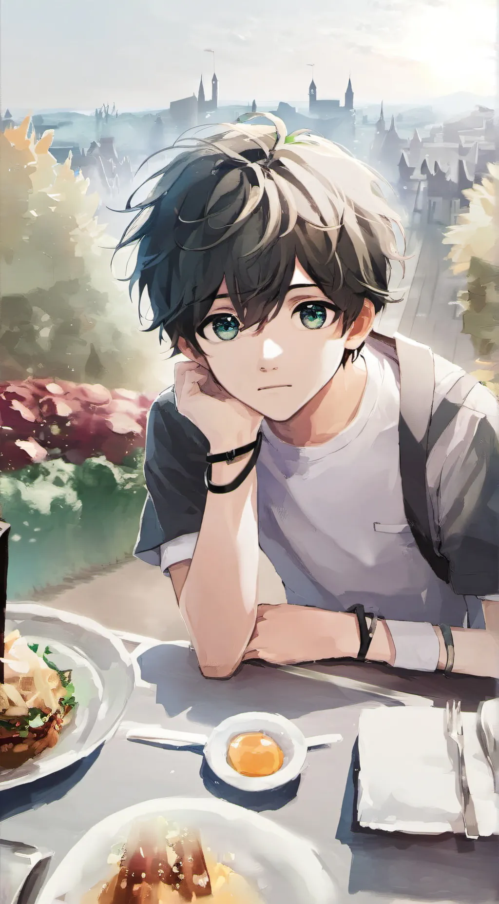 ai character: 2 memes background