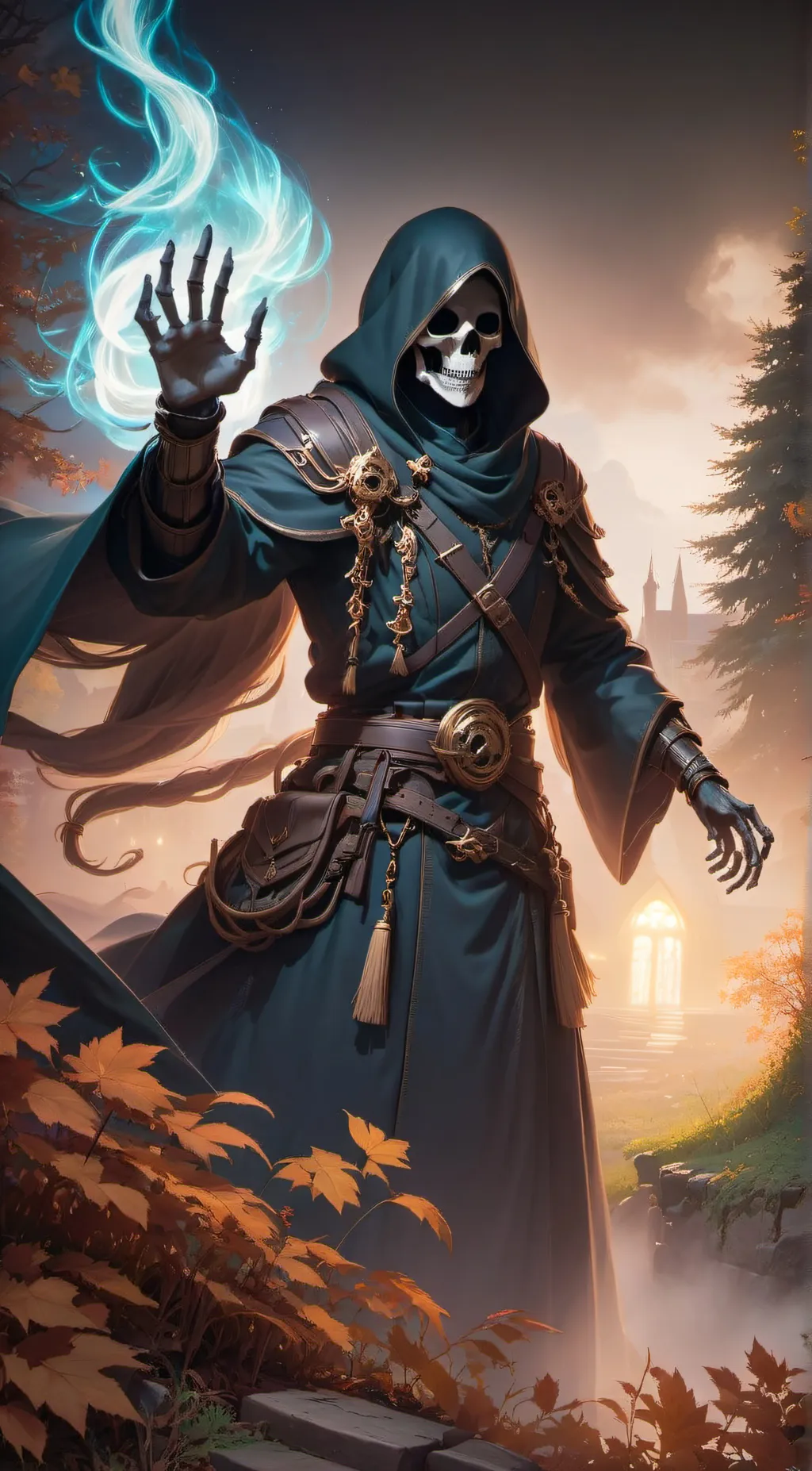 ai character: Grim background