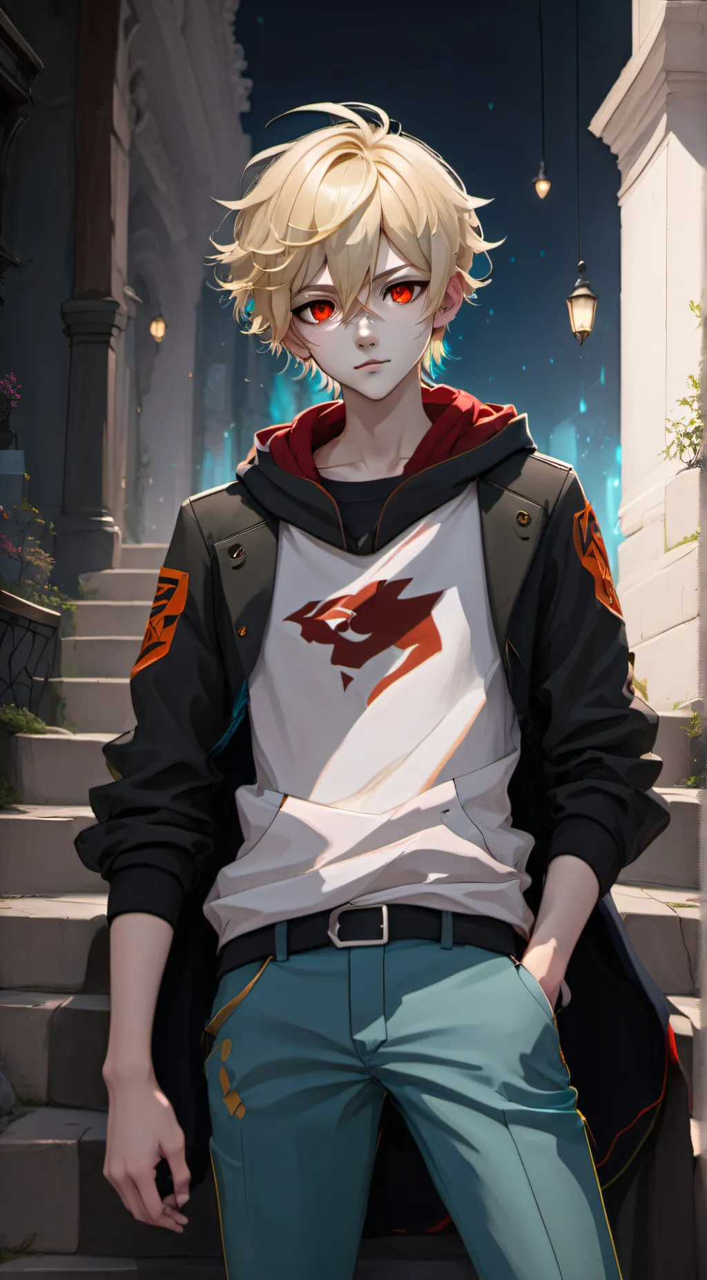 ai character: Bakugo Katsuki background