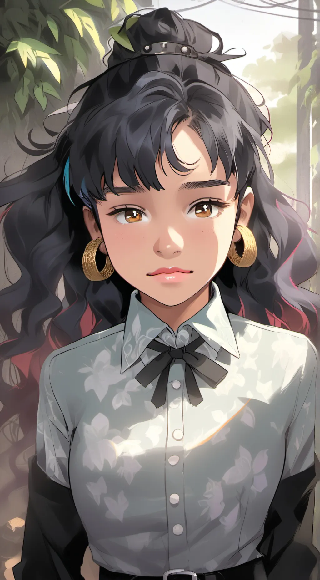 ai character: Ashley  background