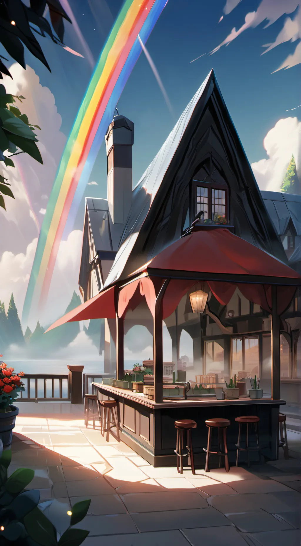 ai character: old rainbow friend background