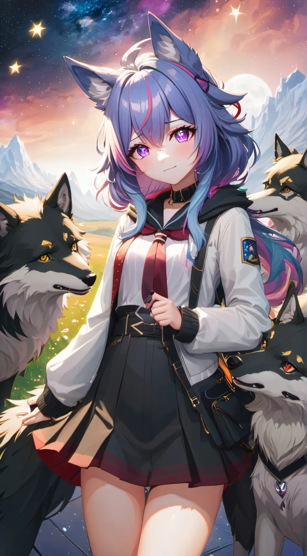 ai character: ꧁♡galaxy꧂♡ background