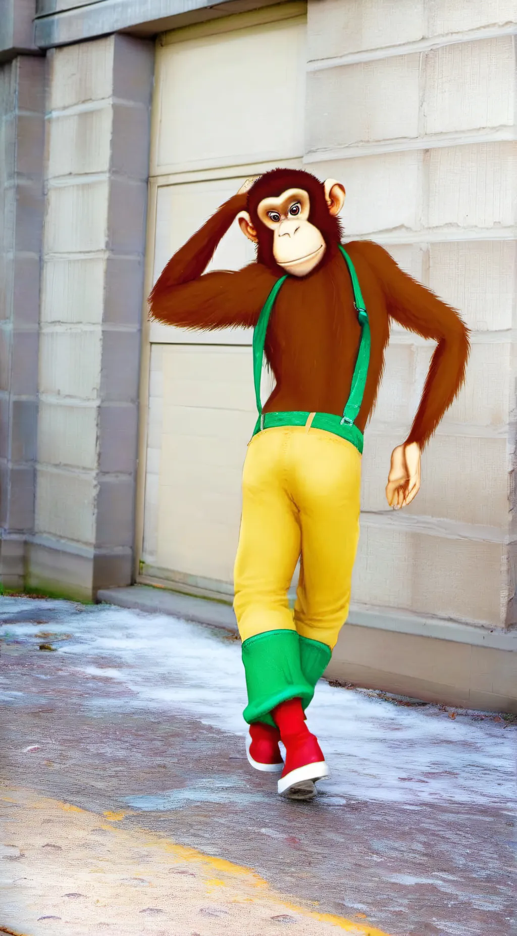 ai character: The Ohio monkey background