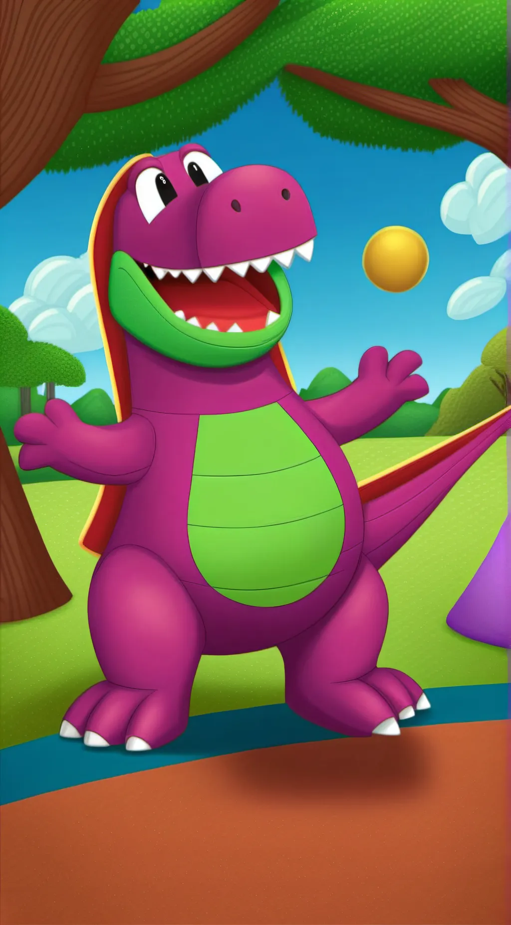 ai character: barney background