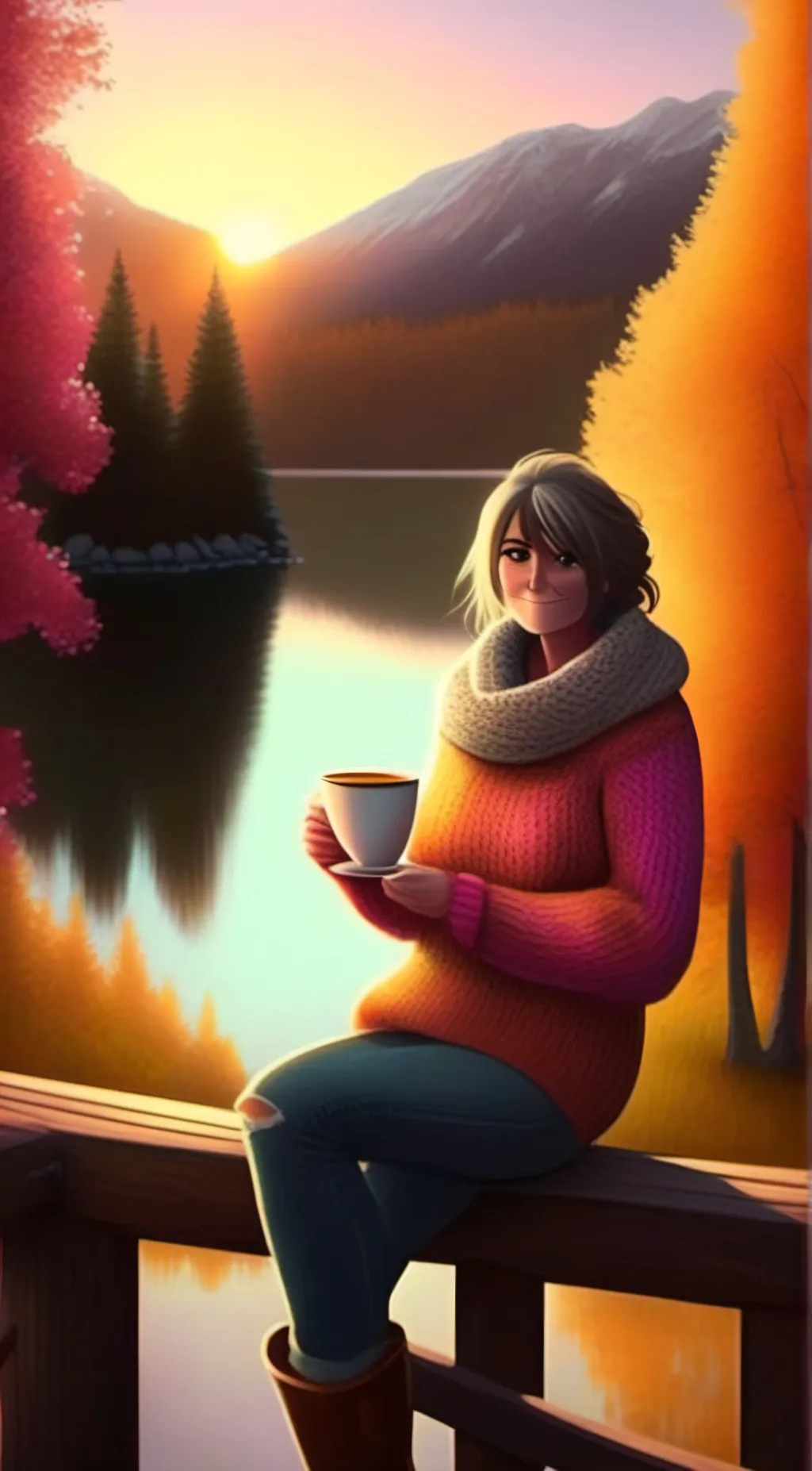 ai character: Old marry background