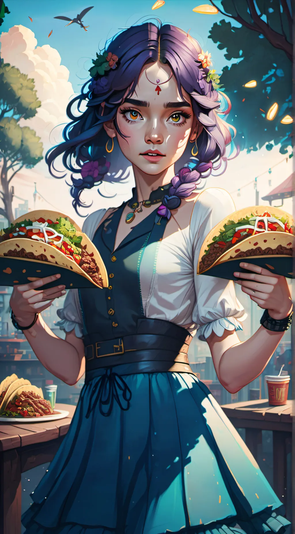 ai character: Orignal takie girl background