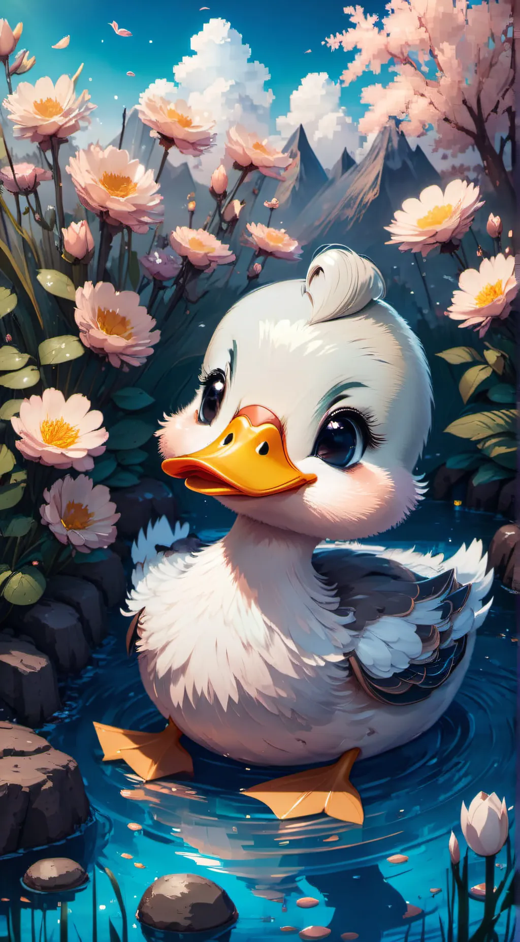 ai character: Ducky background
