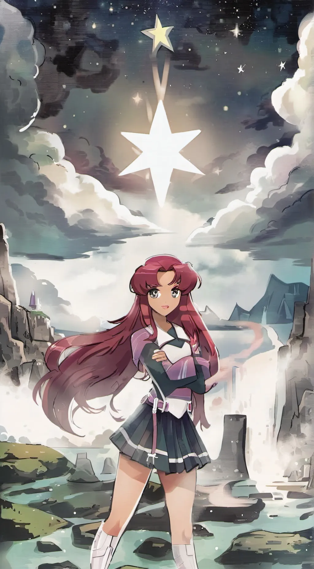 ai character: Starfire  background
