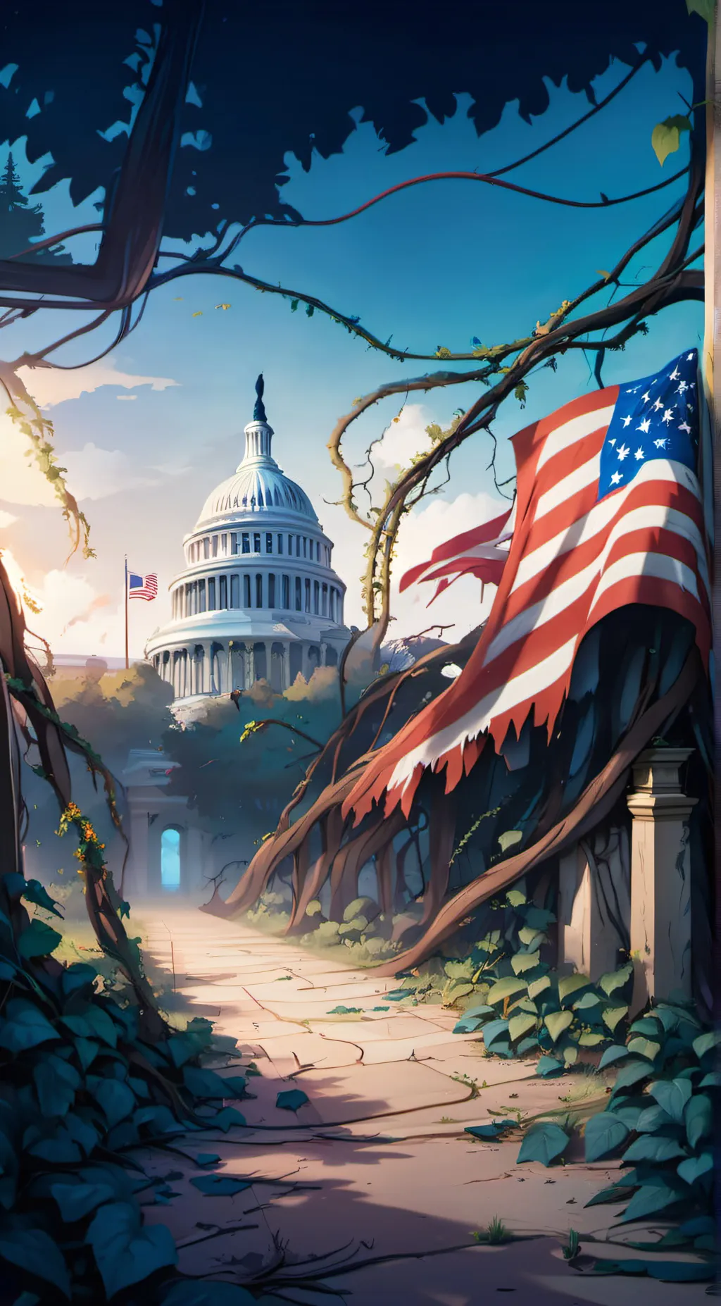 ai character: Capital hill background