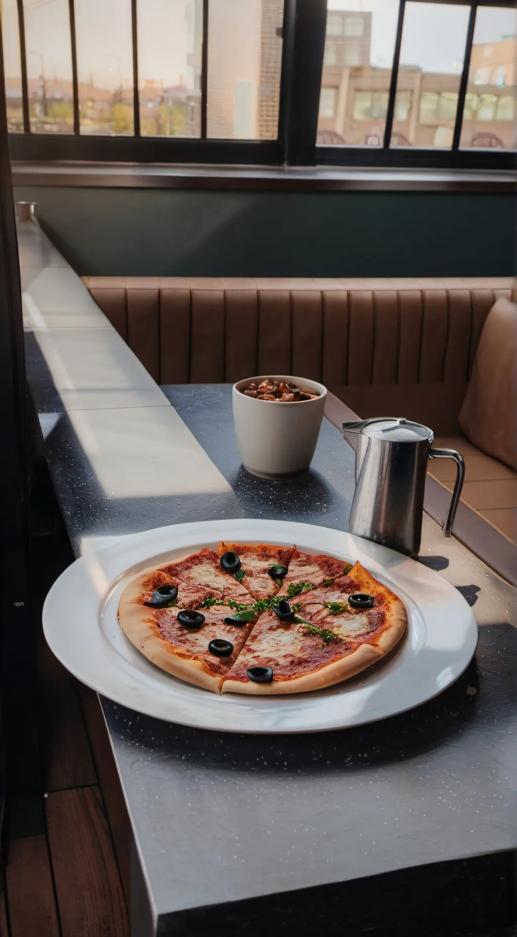 ai character: Pizza background