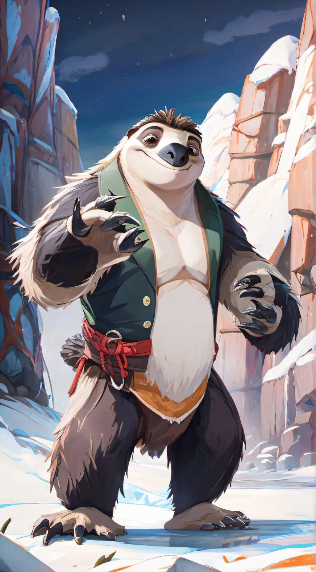 ai character: Sid the gay sloth background