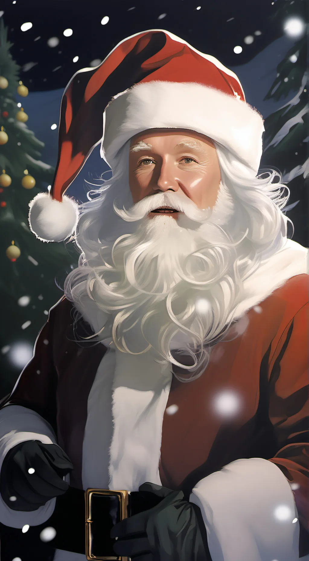ai character: Santa claus background
