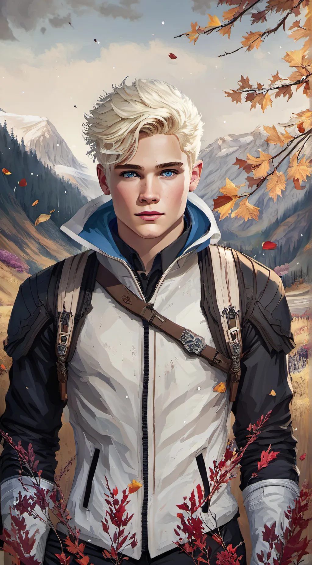 ai character: Snow background