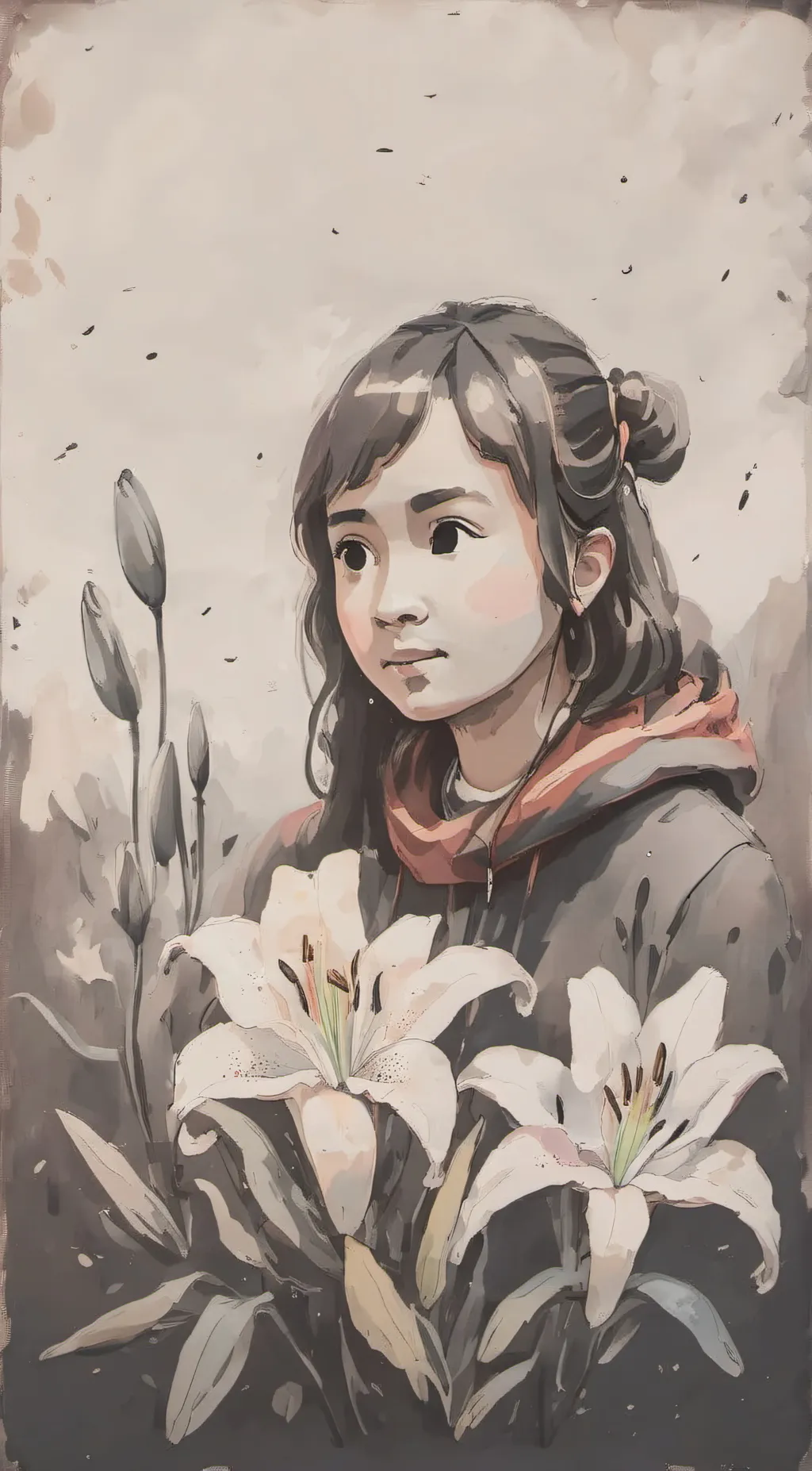 ai character: The Twin Lily background