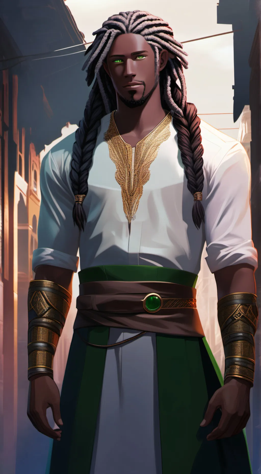 ai character: Ziro (human form)  background