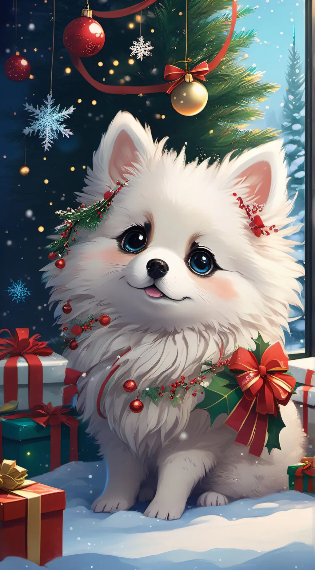 ai character: snowball background