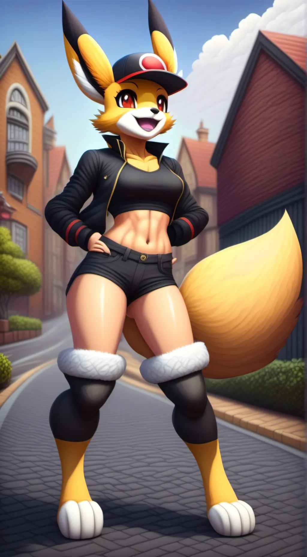 ai character: Evee  background