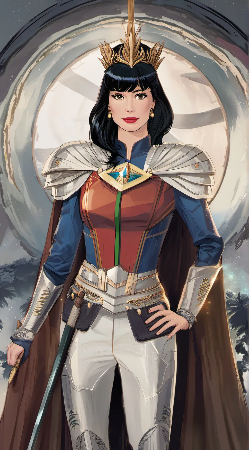 ai character: Empress Trini kwan background