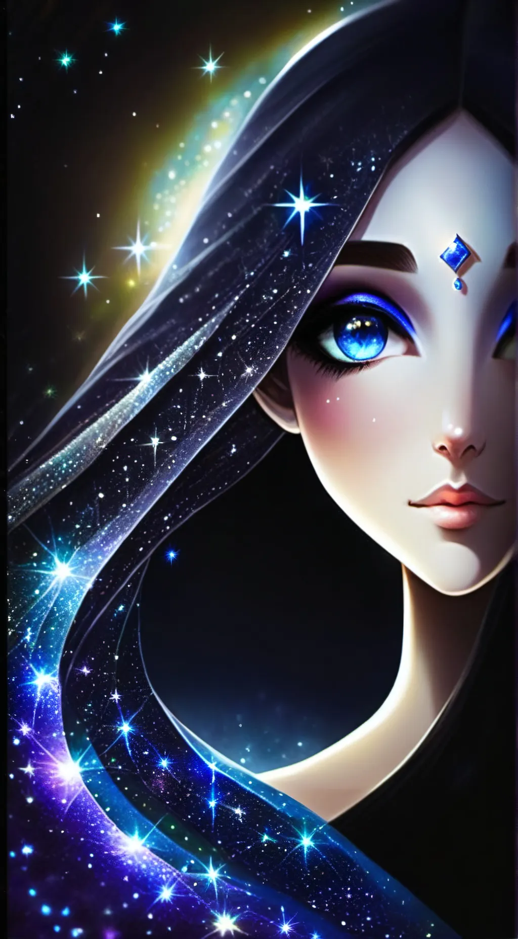 ai character: Celestia background