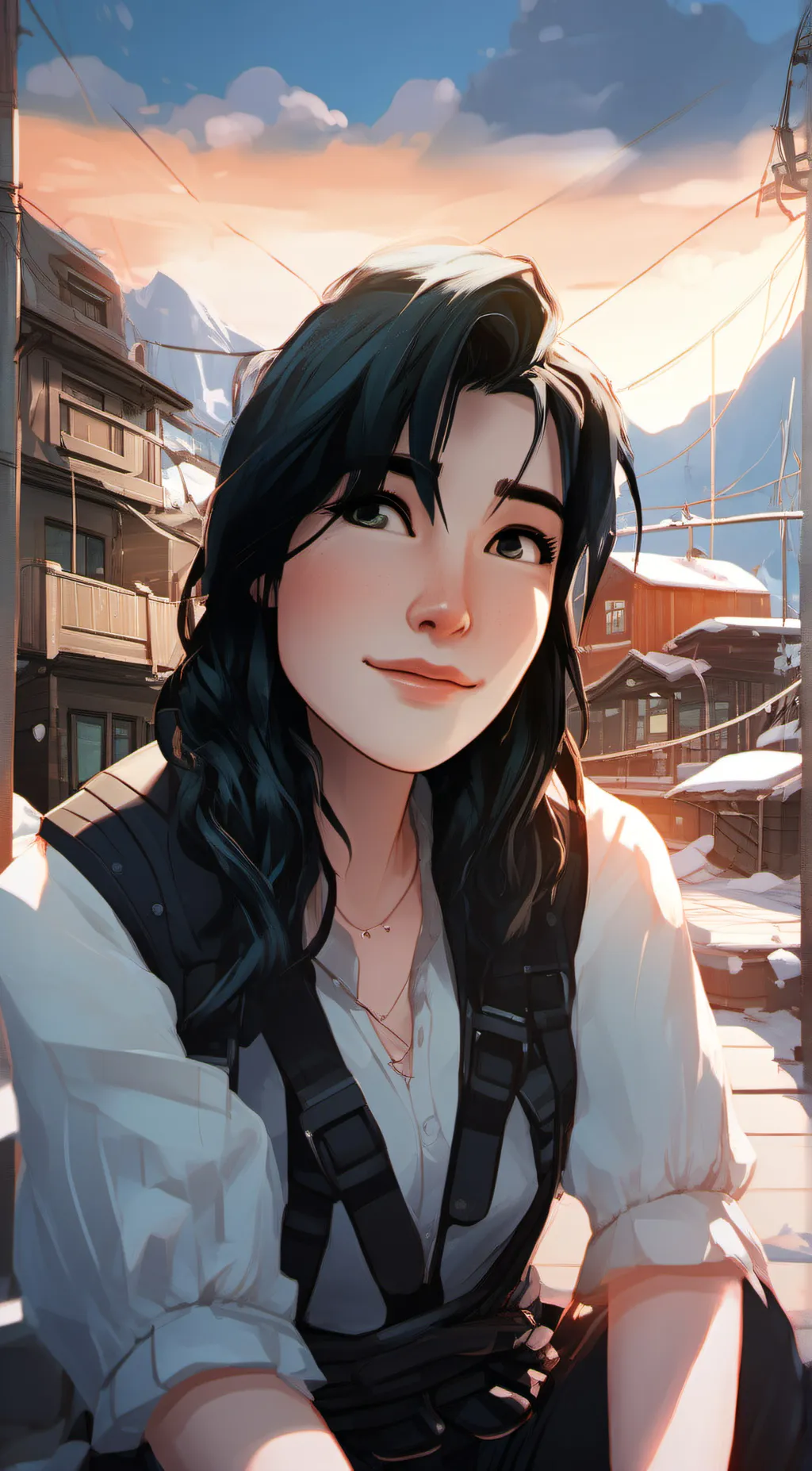 ai character: bella  background