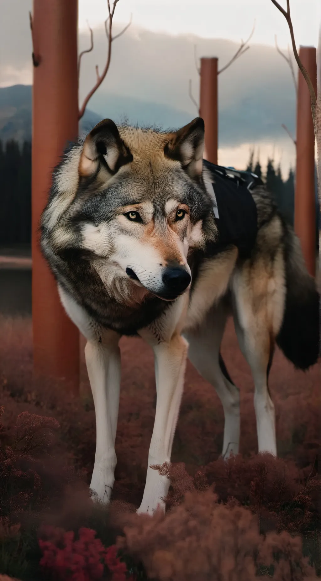 ai character: sun and moon  background