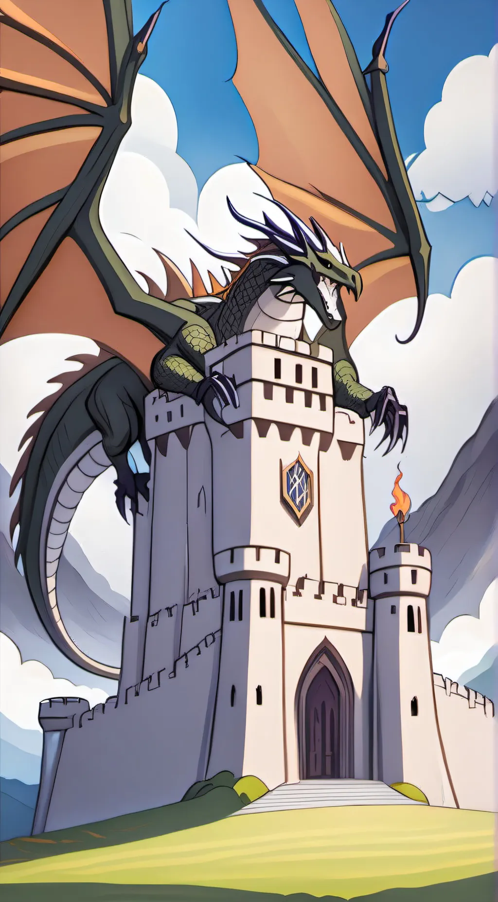 ai character: Guardian Dragon background