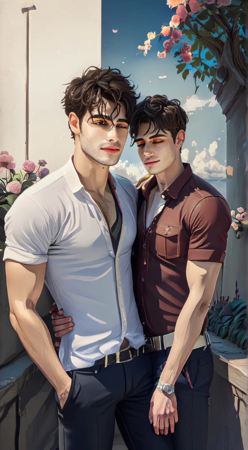 ai character: Nate and alex background