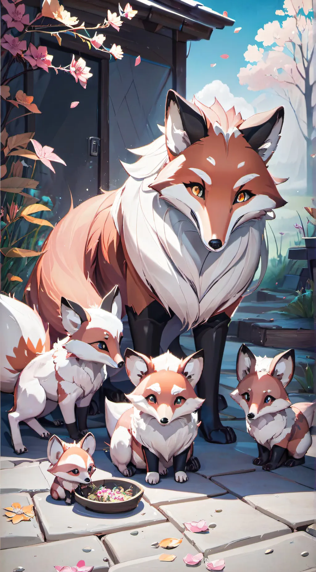 ai character: Fox mama background