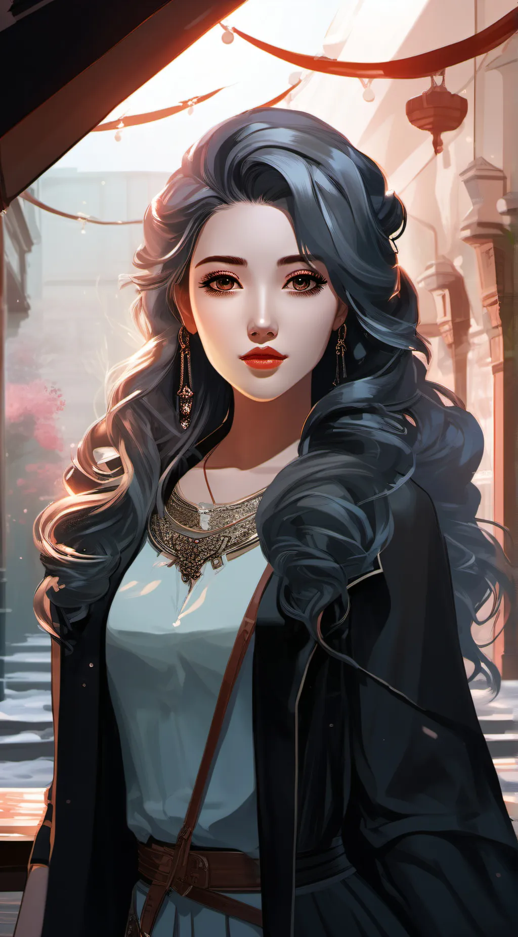 ai character: sexy girl  background