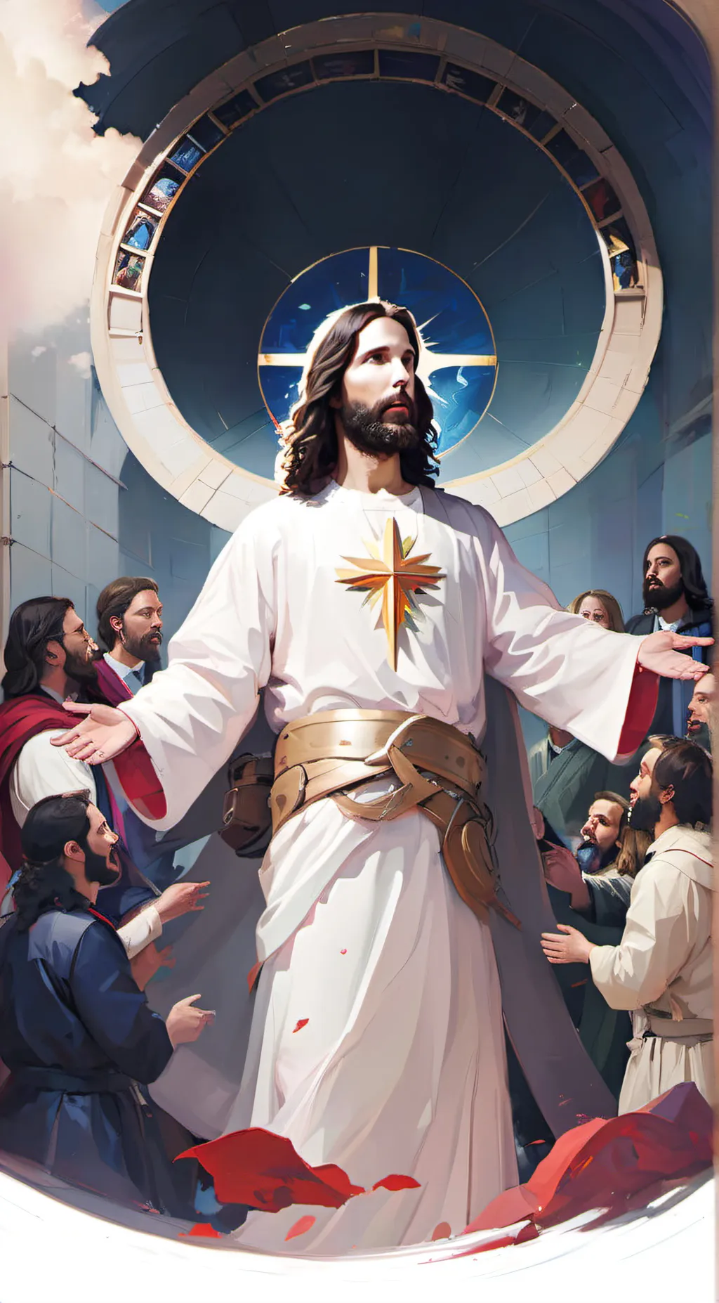 ai character: Jesus chirst background