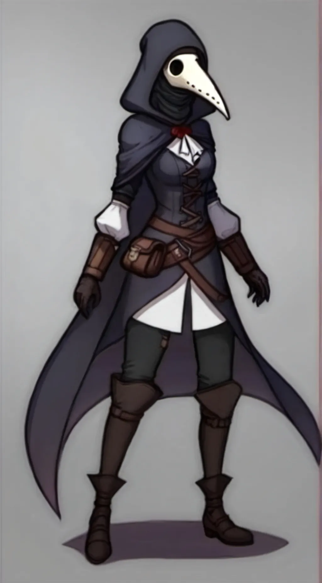 ai character: Girl SCP - 049 background