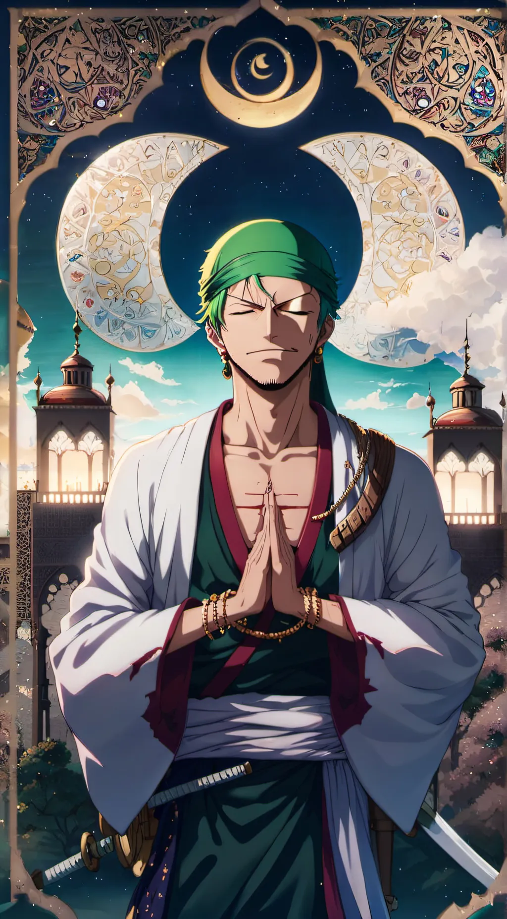 ai character: Zoro Ahmed background