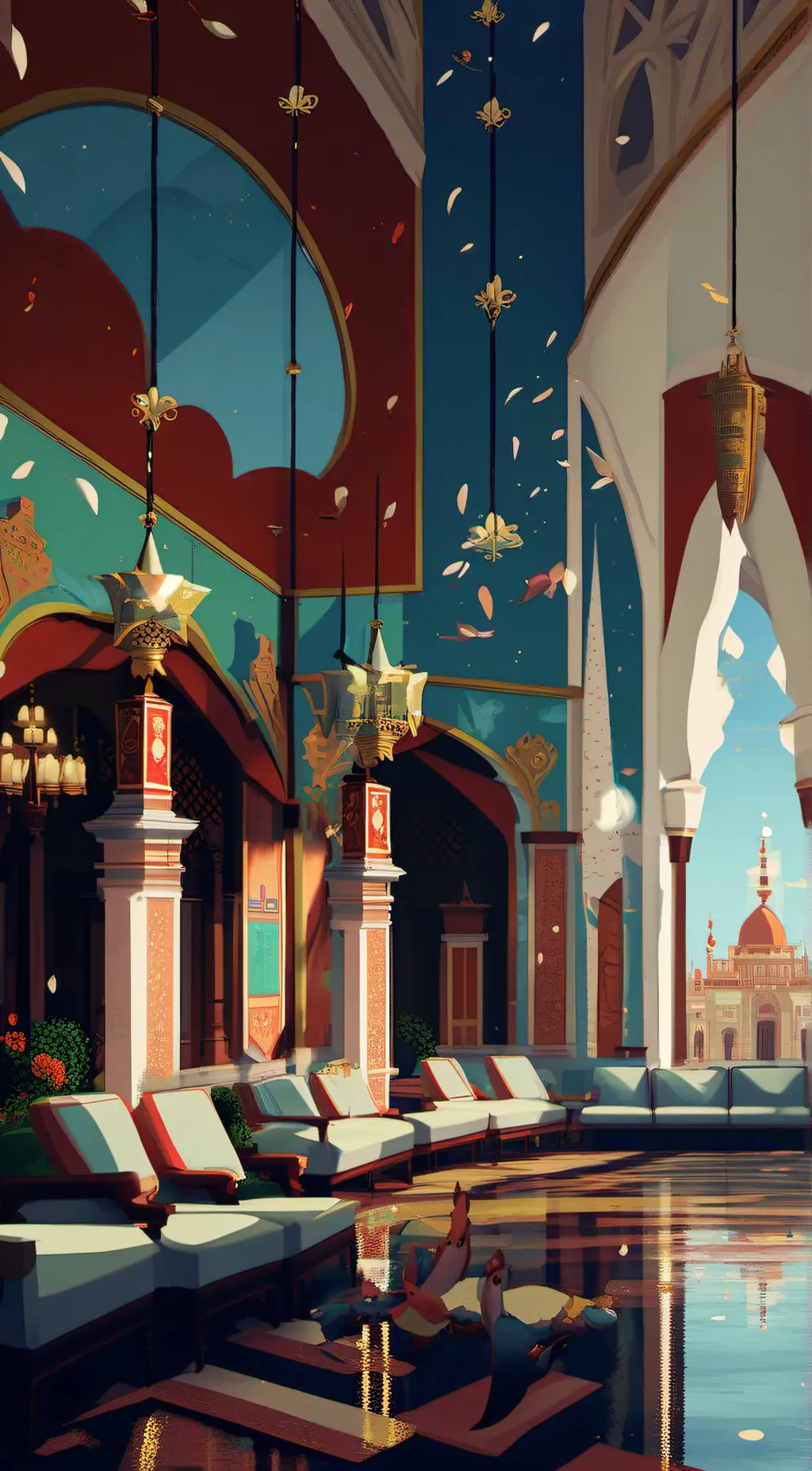 ai character: Digital status background