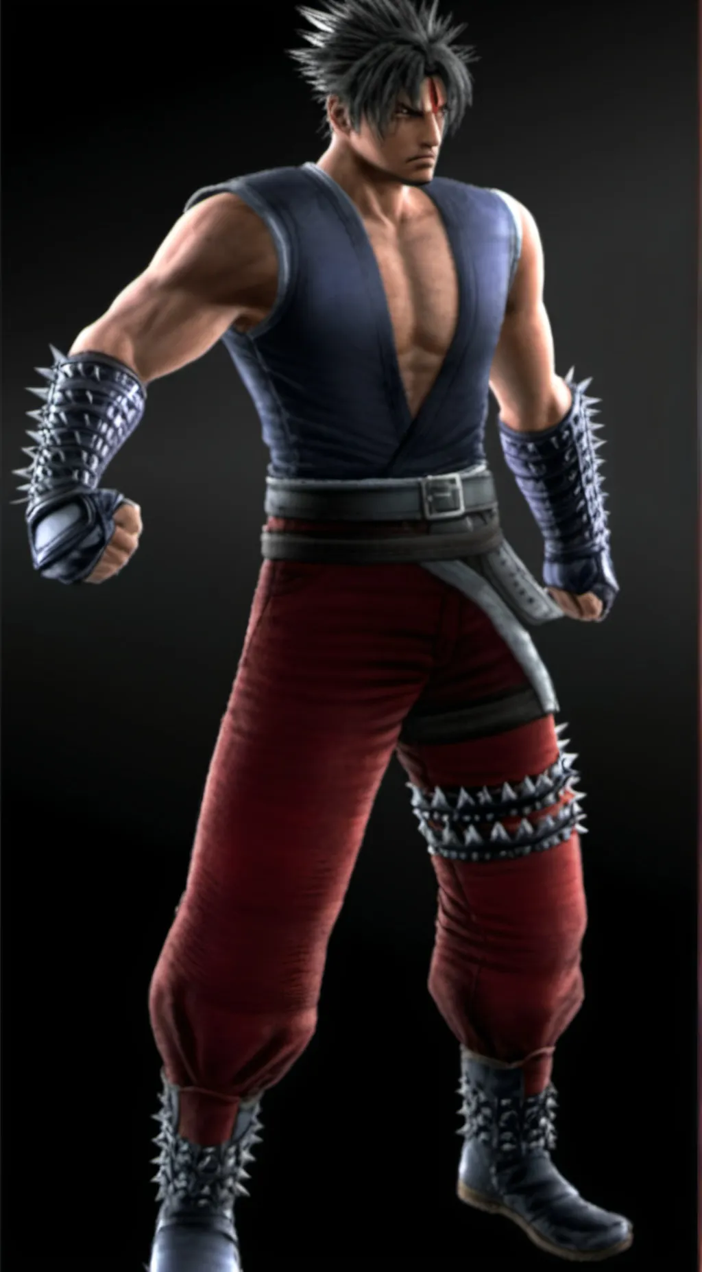 ai character: Jin Kazuma  background