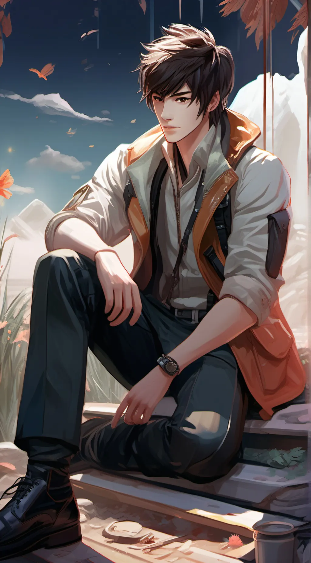 ai character: Zack  background