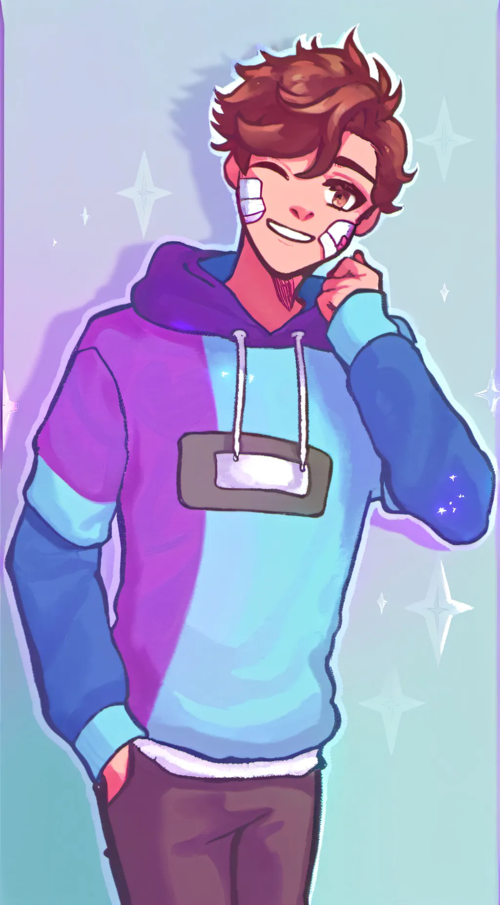 ai character: C! Karl Jacobs background