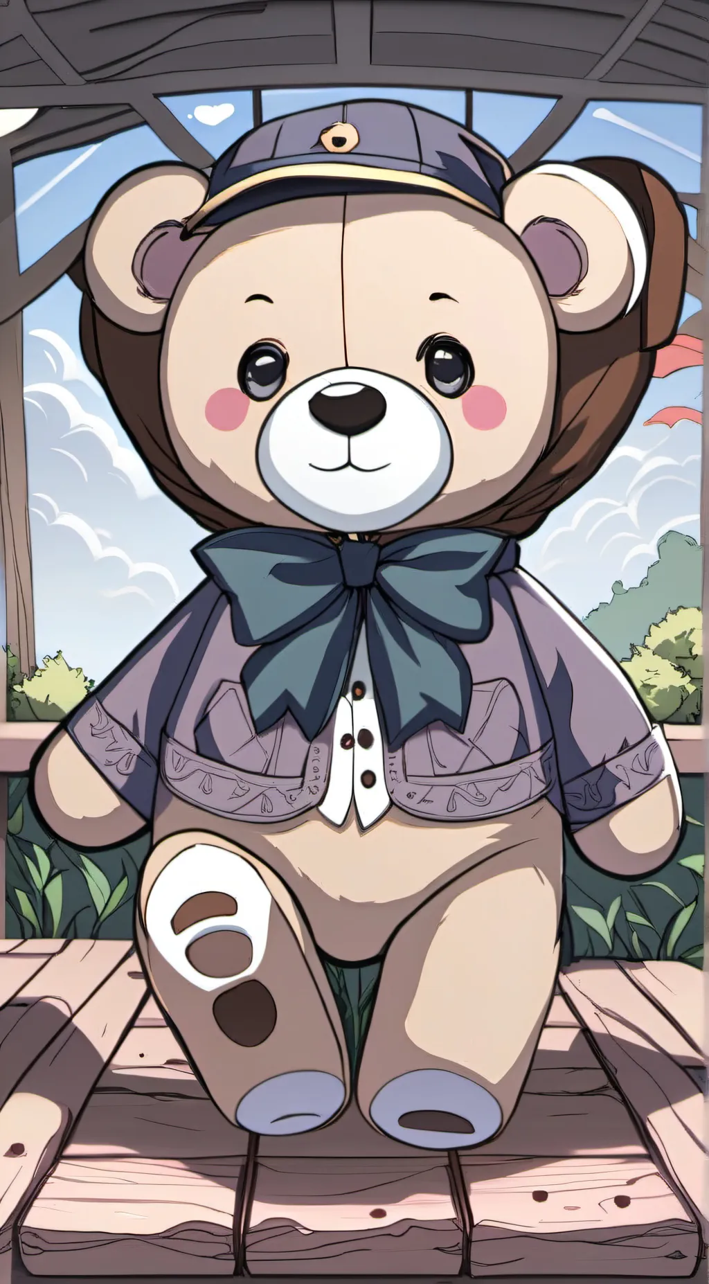 ai character: bear bear background