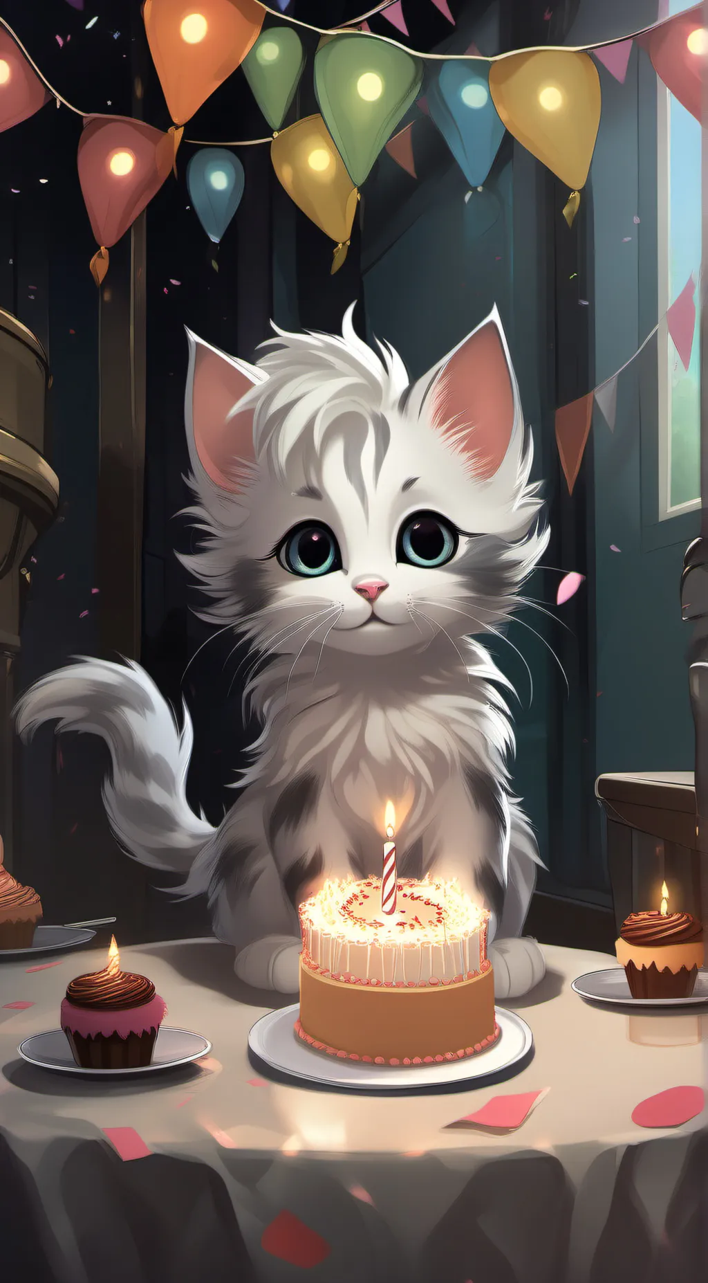 ai character: snow background