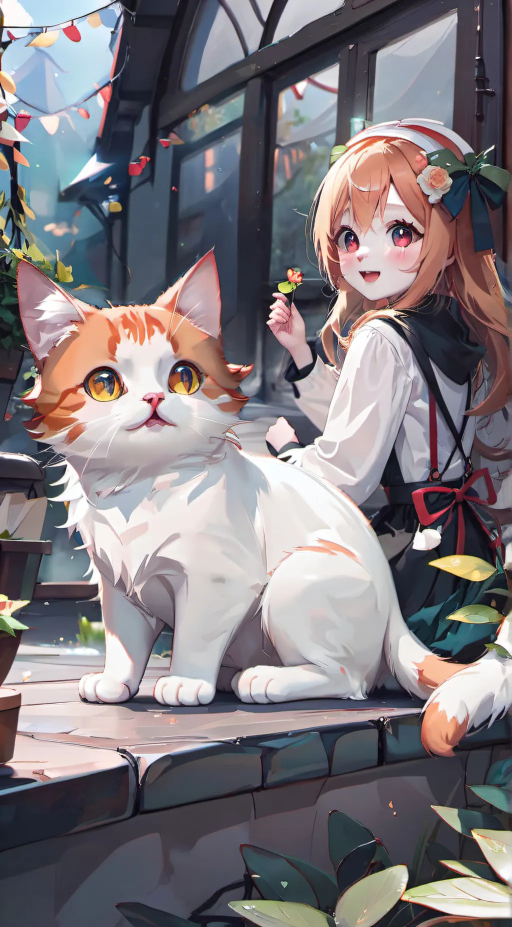 ai character: Ginger and Iris background