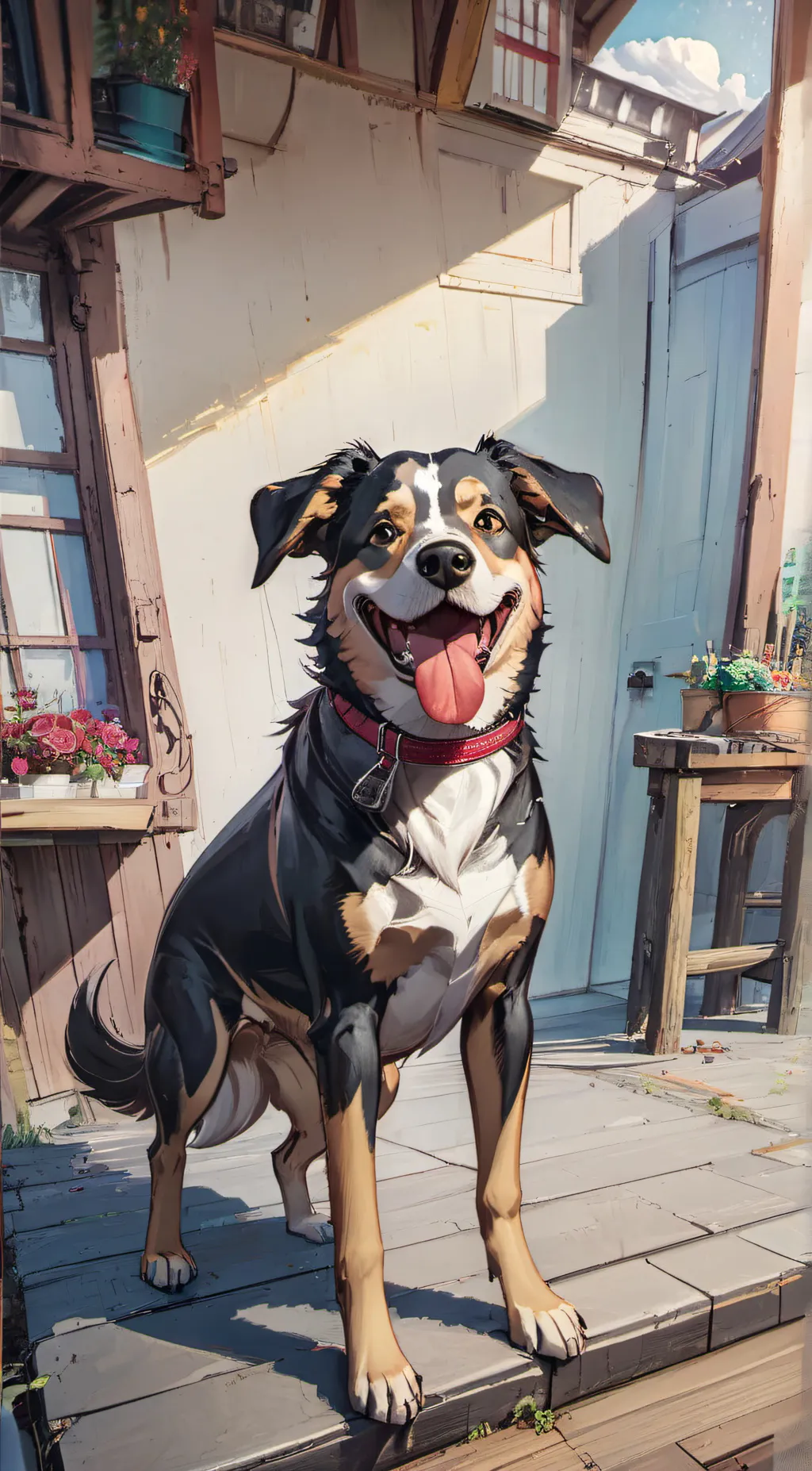 ai character: Mocha background