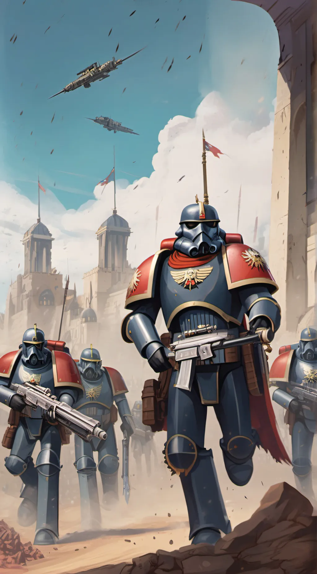 ai character: Marine background