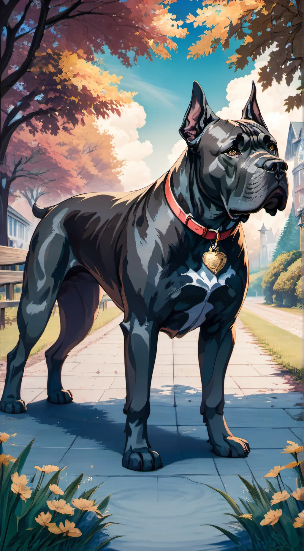 ai character: Slate background