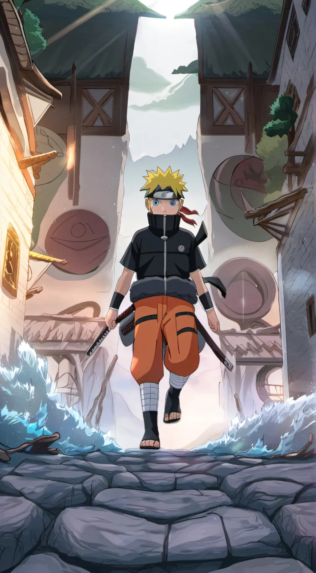 ai character: vampire naruto  background